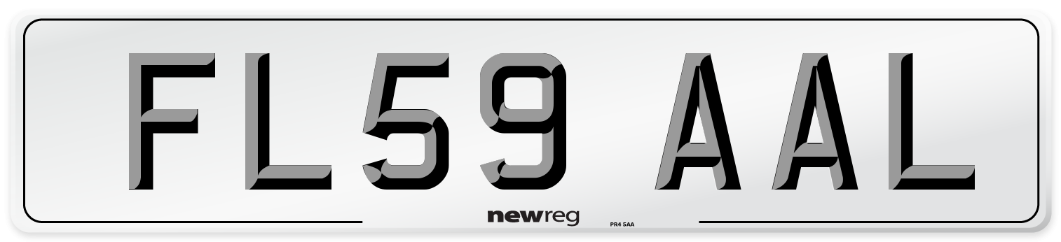 FL59 AAL Number Plate from New Reg